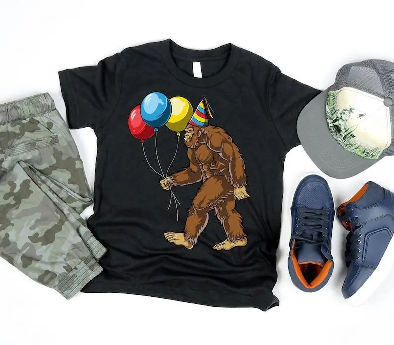 Bigfoot Birthday Shirt / Bigfoot Shirt / Bigfoot Gifts / Bigfoot / Yeti Shirt / Sasquatch Shirt / Bigfoot Tshirt / Tank Top / Hoodie Casual Black summerwins,