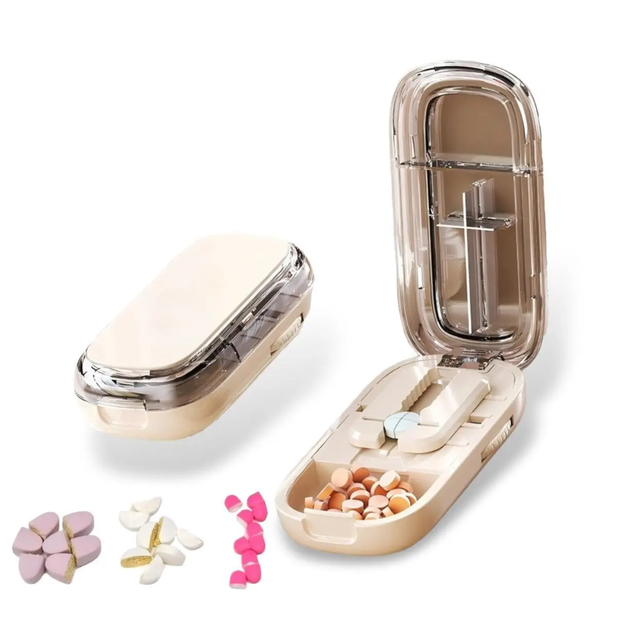 Adjustable Pill Cutter & Splitter for Multiple Pills - Precision Cutter, Designed for Small and Tiny Tablets with Precise Alignment Functionality