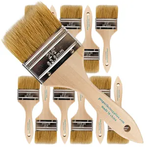 Vermeer Chip Paint Brushes - 12-Pack - 2.5" Chip Brushes for Paints, Stains, Varnishes, Glues, & Gesso - Home Improvement - Interior & Exterior Use