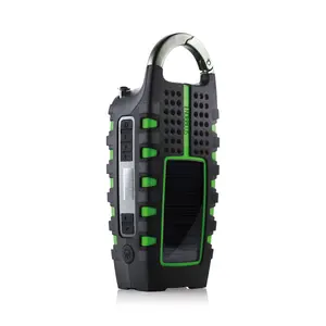Eton - Scorpion II Rugged Multipowered Portable Emergency Weather Radio & Flashlight Green, Hand Crank, LED Flashlight, Smartphone Charger, Solar Power, 800 MAH Battery, Commitment to Preparedness