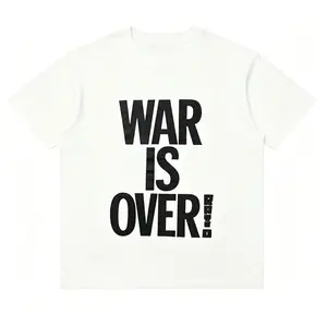 DEVA STATES OVERATED TEE - WHITE WAR IS OVER T-Shirt for Menswear Top Casual Fashion Statement Tee