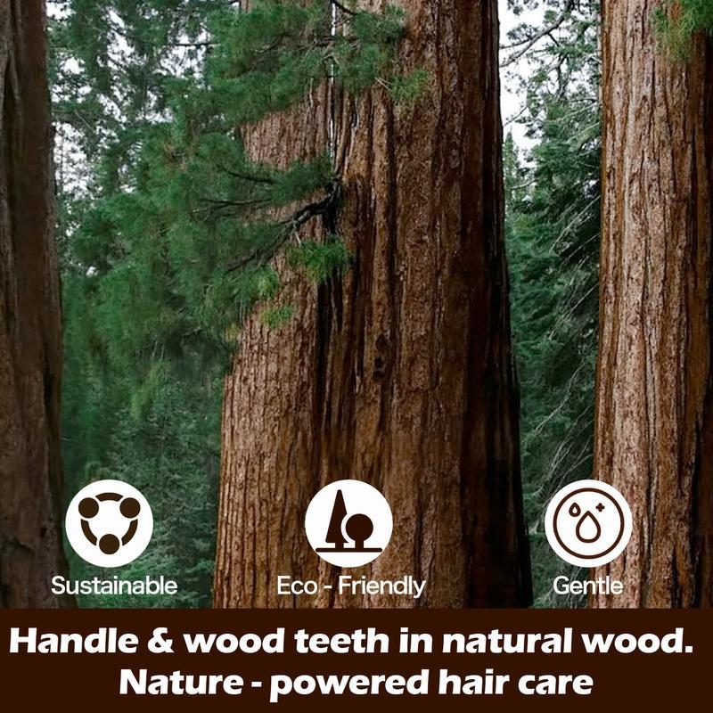 Loc Brush for Dreads, Comfortable Massage Comb, Scraping Massage Tools Wide Tooth Comb, Elegant Wood, Comfortable to Hold