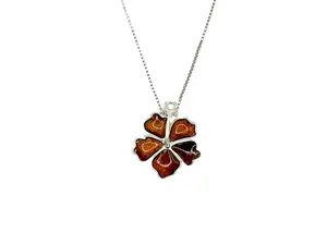 Hawaiian Hibiscus Necklace – Koa Wood Sterling Silver Flower Pendant With Tarnish-Free Chain