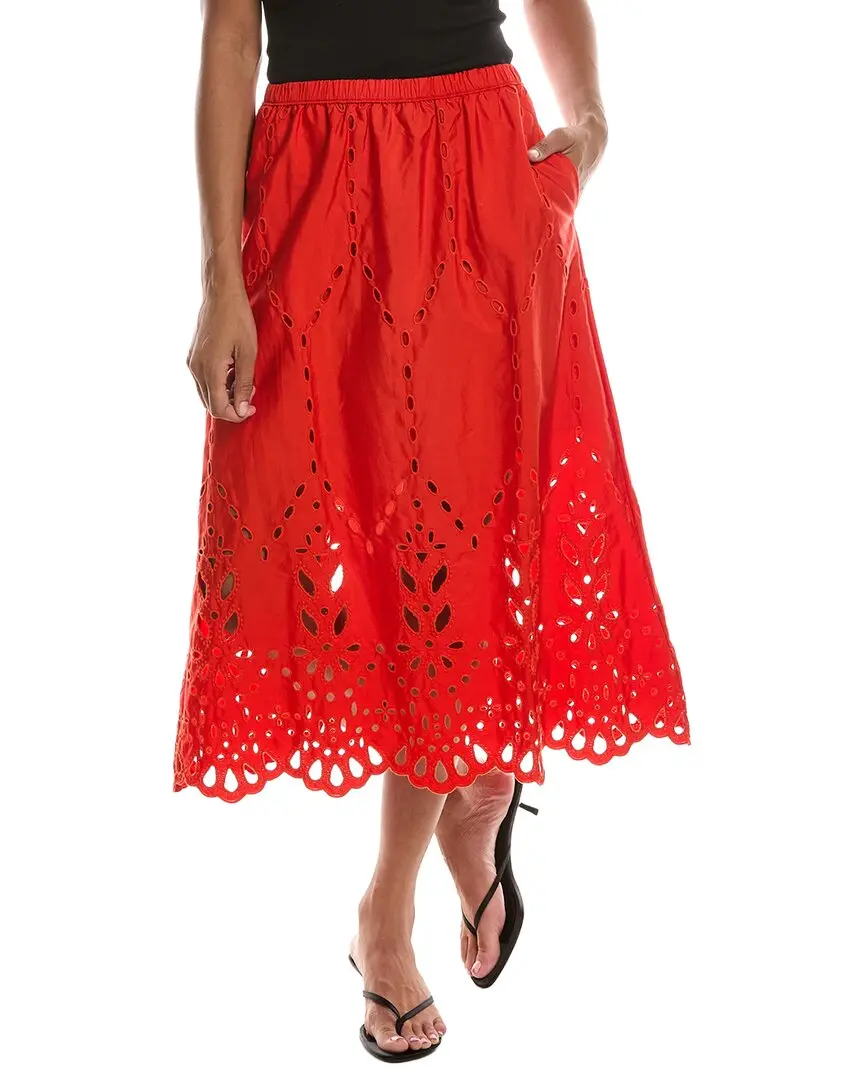Madewell Embroidered Midi Skirt