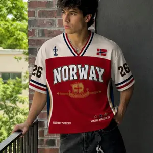 Personalized Norway Soccer Jersey, Custom Name Number Football Shirt, Norwegian Viking Heritage Football Jersey Gift
