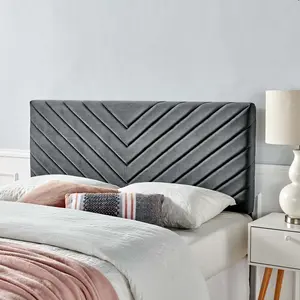 Modway Alyson Angular Channel Tufted Performance Velvet King / California King Headboard in Charcoal
