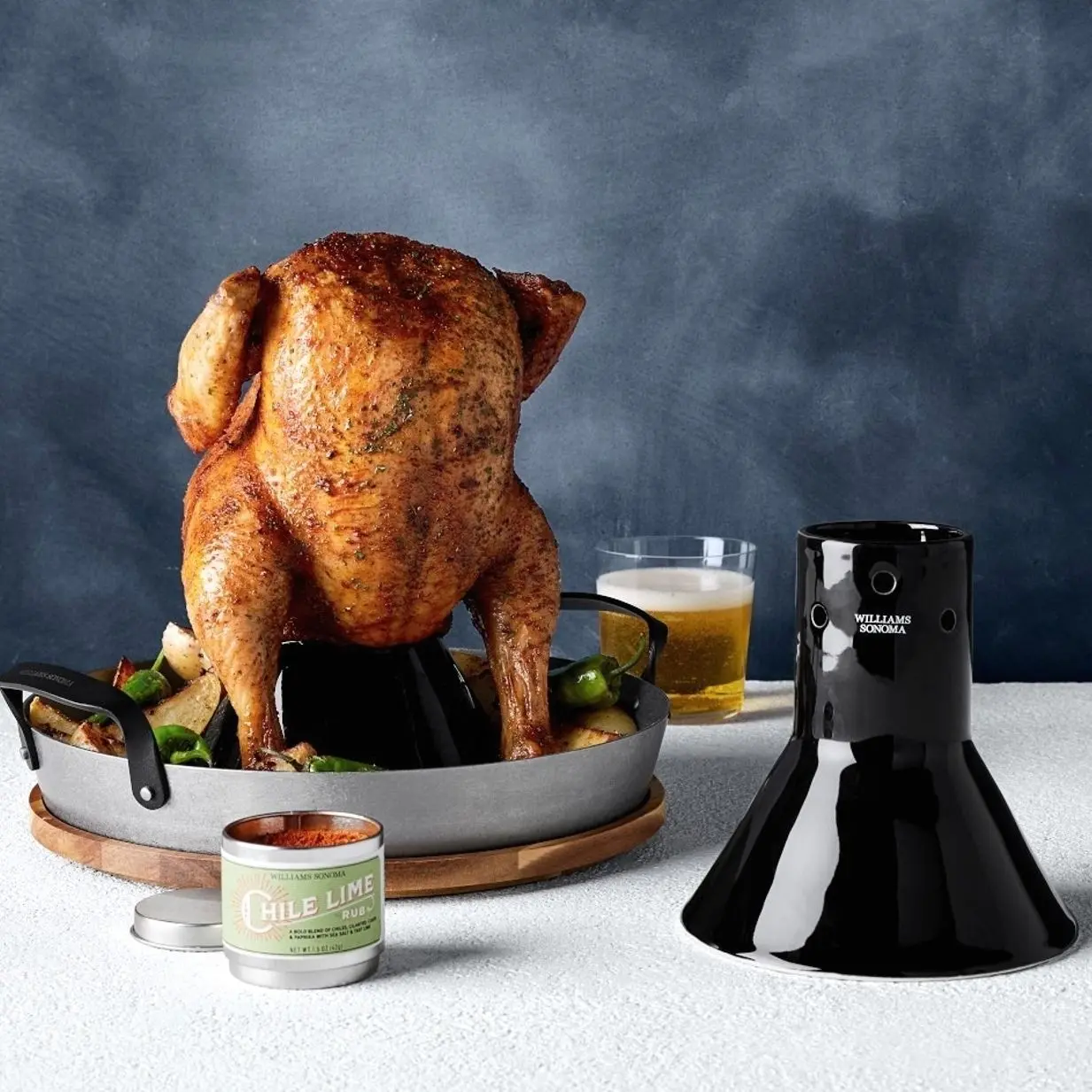Williams Sonoma Outdoor Ceramic Chicken Chimney