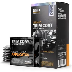 Ceramic Trim Coat Kit - Quick Plastic Trim Restorer for Lasting Protection - Guaranteed Restoration Over 200 Washes - Ceramic Coating Not Dressing