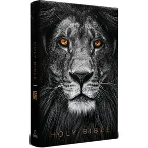 KJV Holy Bible, Large Print, Handy Size Format, Hardcover, Lion of Judah, Ribbon Marker, and Red Letter -- Origin, Hardcover