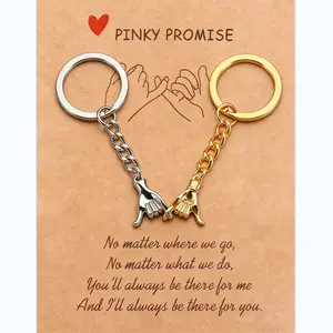 Sicbumi Pinky Promise Keychains Matching Couple Gifts for Him Her Boyfriend Girlfriend Best Friend Subumi Matching Keychains for Couples Wife Husband One Year Anniversary Christmas Birthday Gifts Valentines Day Gifts