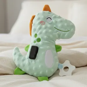 Baby Vibrating Soother Toy, Soft Textured Automatic Sleep Aid,  with Teething Ring, Gentle Comfort Toy for Infant Bedtime & Soothing