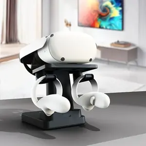 Multi-Headset VR Display Stand for Oculus Quest 2/Pro - Compatible with Multiple Devices, Adjustable Height, Stable Base, Ideal for Streaming and Testing