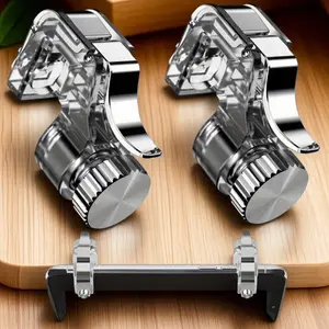 Mobile Game Shooting Trigger Dual Joystick Claw Grip Controller L1R1 High Sensitivity Buttons PUBG CODM Accessory Esports Fast Aiming FPS Accuracy Booster Phone Trigger Keys for Popular Games