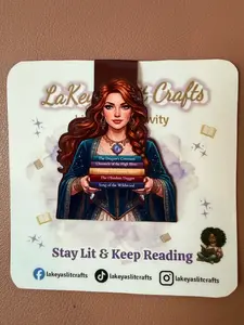 Custom Printed Magnetic Bookmark, Bookish Babe Design - Song of the Wildwood, Office Stationery for Book Marking, Custom Printed Bookmarks