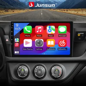 【2+64G】 JUNSUN Android 13 Car Radio Stereo for Toyota Corolla 2014 2015 2016, 10 Inch Touch Screen with Wireless CarPlay Android Auto