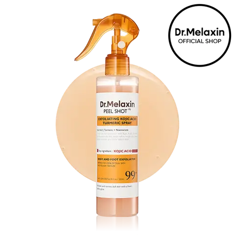 [Dr.Melaxin Official] Peel Shot Keratin Care Kojic Acid Turmeric Spray 200ml Pore Clearing Exfoliating Formula Skin Repair Scrub