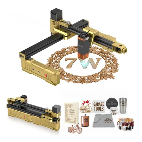 ARTILUME T1 Laser Engraver, No APP, Foldable No-Setup Design, Beginner-Friendly, for Wood, Leather, Acrylic & Coated Metal, Ideal for DIY Crafts & Custom Gifts
