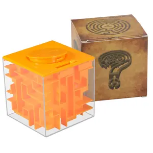 GARVEE Money Maze Puzzle Box in Orange - Engaging Puzzle Gift Box for Adults and Enthusiasts, Perfect for Safeguarding Money with a Fun and Challenging Maze Design
