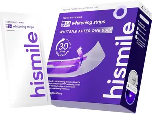 Hismile V34 Whitening Strips, Teeth Whitening Strips, Purple Tooth Whitening, Combining Whitening and Colour Correction