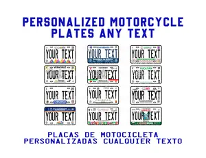 Personalized Motorcycle Plates Any Text Custom Car Plate Mexico States High Quality Aluminum 7X4 Inches Standard Size US