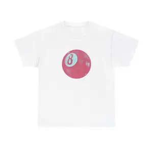 Pink Viral 8 Ball Aesthetic T-shirt,  Unisex T-shirt, Trendy Tee for Men & Women Original Black Pink 8 Ball Cotton Top Womenswear Streetwear