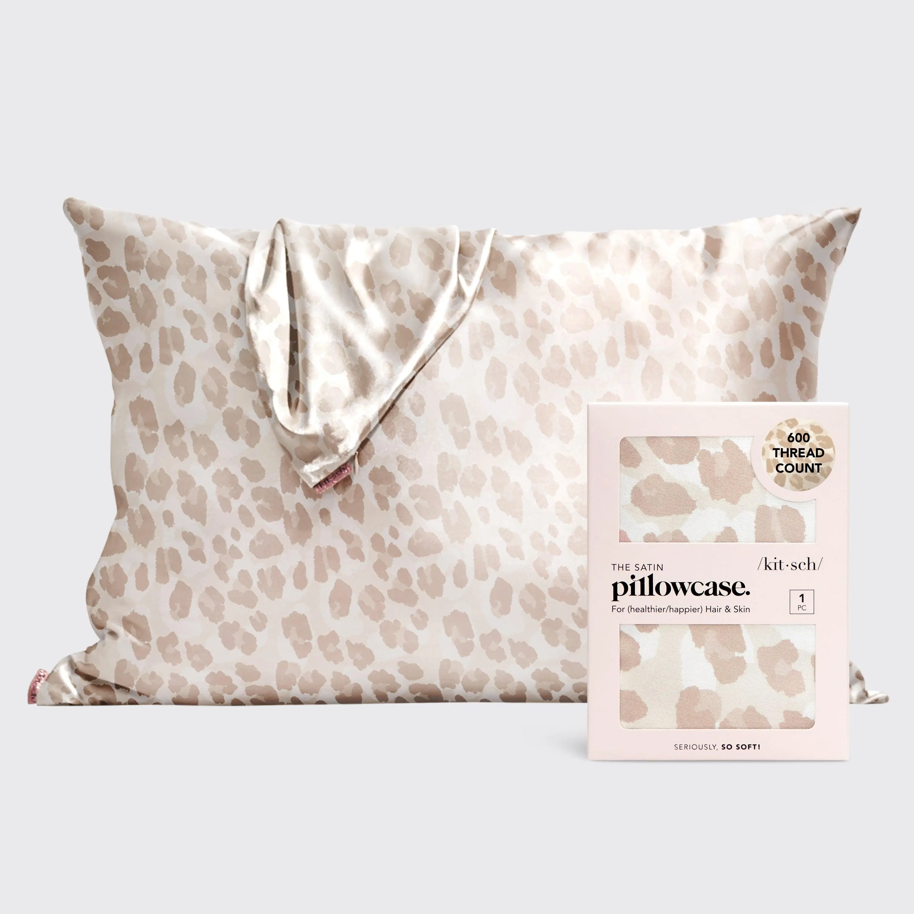 Kitsch Satin Pillowcase in Leopard