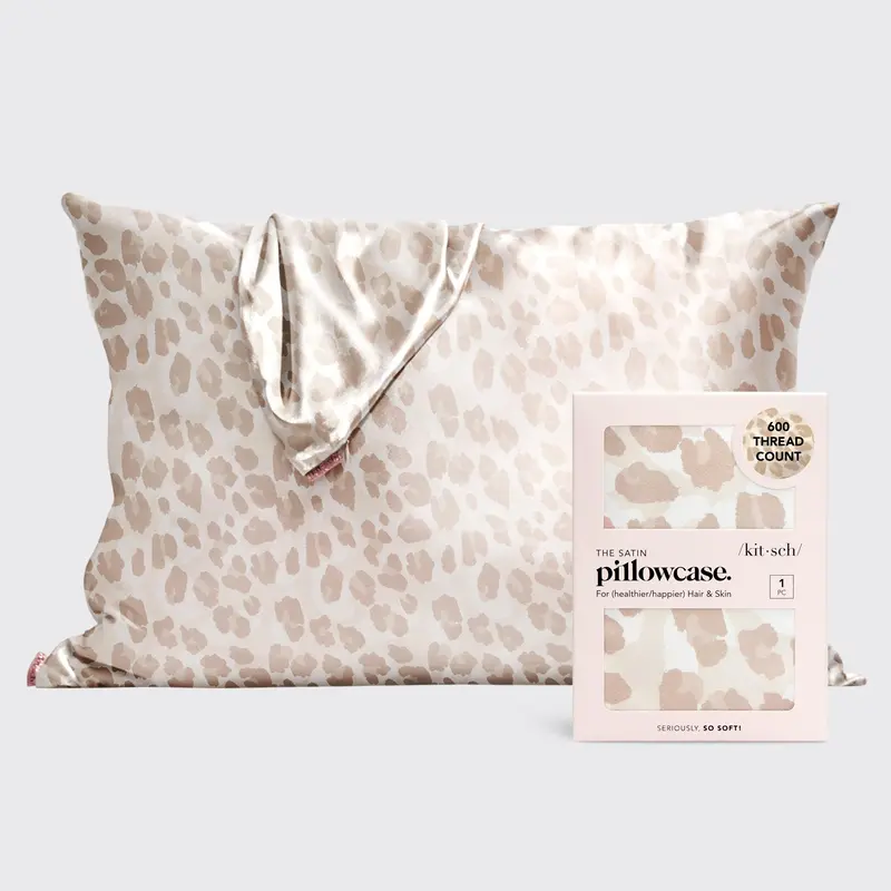 Kitsch Satin Pillowcase in Leopard