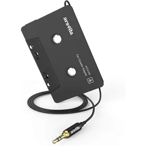 Car Audio Cassette to Aux Adapter, 3.5 MM Auxillary Cable Tape Adapter