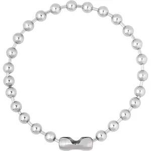 Aesthetic Emo Silver Beaded Chain Necklace, Ball Chain Necklace for Women, Grunge Necklace, Punk Necklace, Christmas Jewelry Gift