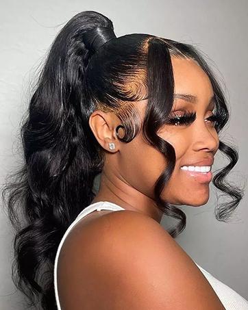 Mamushow 360 Lace Wigs Invisible Strap Drawstring Body Wave 250% Density Human Hair HD Transparent Lace Front Wavy wig Natural Color