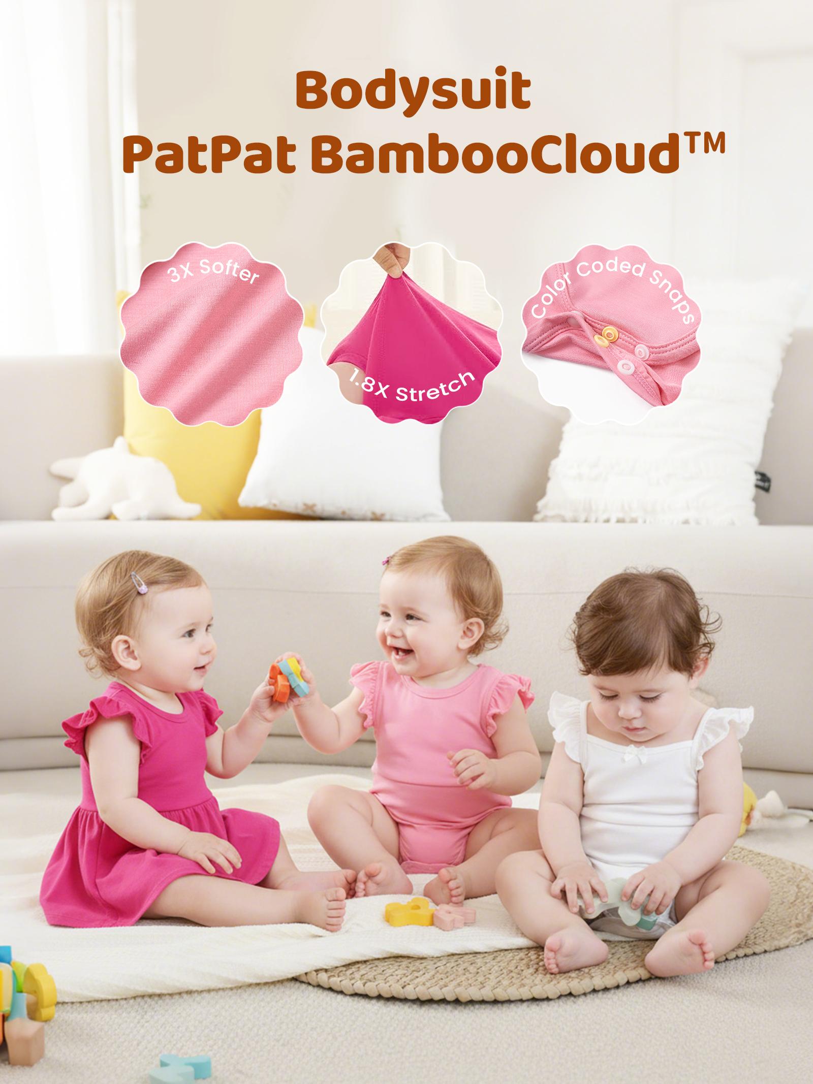 PATPAT Baby Bodysuits - Soft Viscose Made from Bamboo - Two Pack&Three pack Long Sleeve Funny for Boys and Girls -Newborn Infant Toddler Clothes