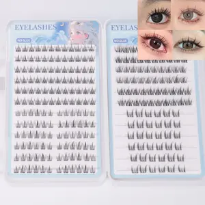 Natural Self-Adhesive False Eyelashes Box Set, Mixed Lengths CC Curl Lashes, Sunflower, Drama, Camellia Cat Eye Look, No Glue Needed