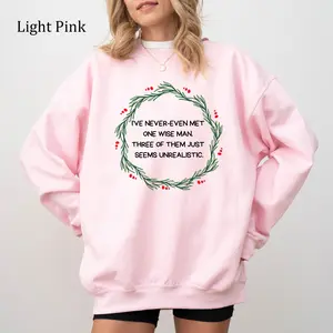 I Never Meet A Wise Man Sweater, Cute Christmas Humor Outfits, Funny Single Women Problem Merch, Christmas Gifts, Women's Gifts, Casual Womenswear, Unisex