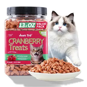 Just Try Cranberry Cat Treats for Urinary Tract Health| Cranberry & D - Mannose Supplement for Kidney, Bladder & UT Support  (13.4 oz, Salmon & Cranberry Flavor)