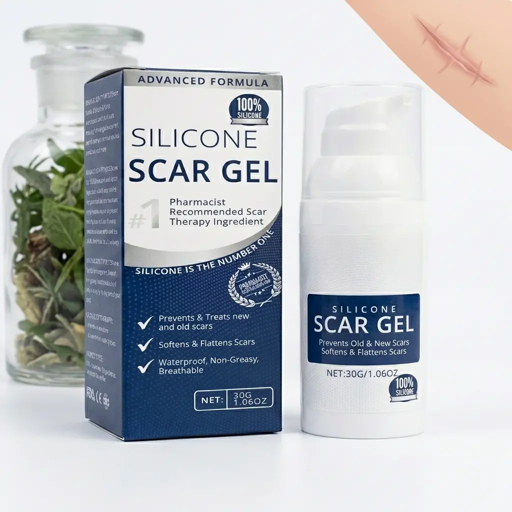 Advanced Silicone Scar Gel - HelpsFlatten & Fade Scars, For Surgical, C-Section,Stretch Marks & Old/New Scars (30g)