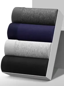 Men's 4 Pack Mixed Color Boxer Briefs - Breathable & Stretchable for Casual Wear & Gym Workouts | Comfortable, Minimalist & Stylish, Underwear Boxers