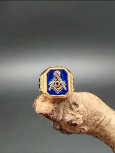 Stainless steel Masonic men's ring, men's hip-hop style ring, fashionable jewelry accessory, Fashion Rings