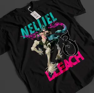 Bleach Anime Shirt Nelliel Tshirt Ichigo Bankai T-Shirt Aizen Zaraki Unisex Tee