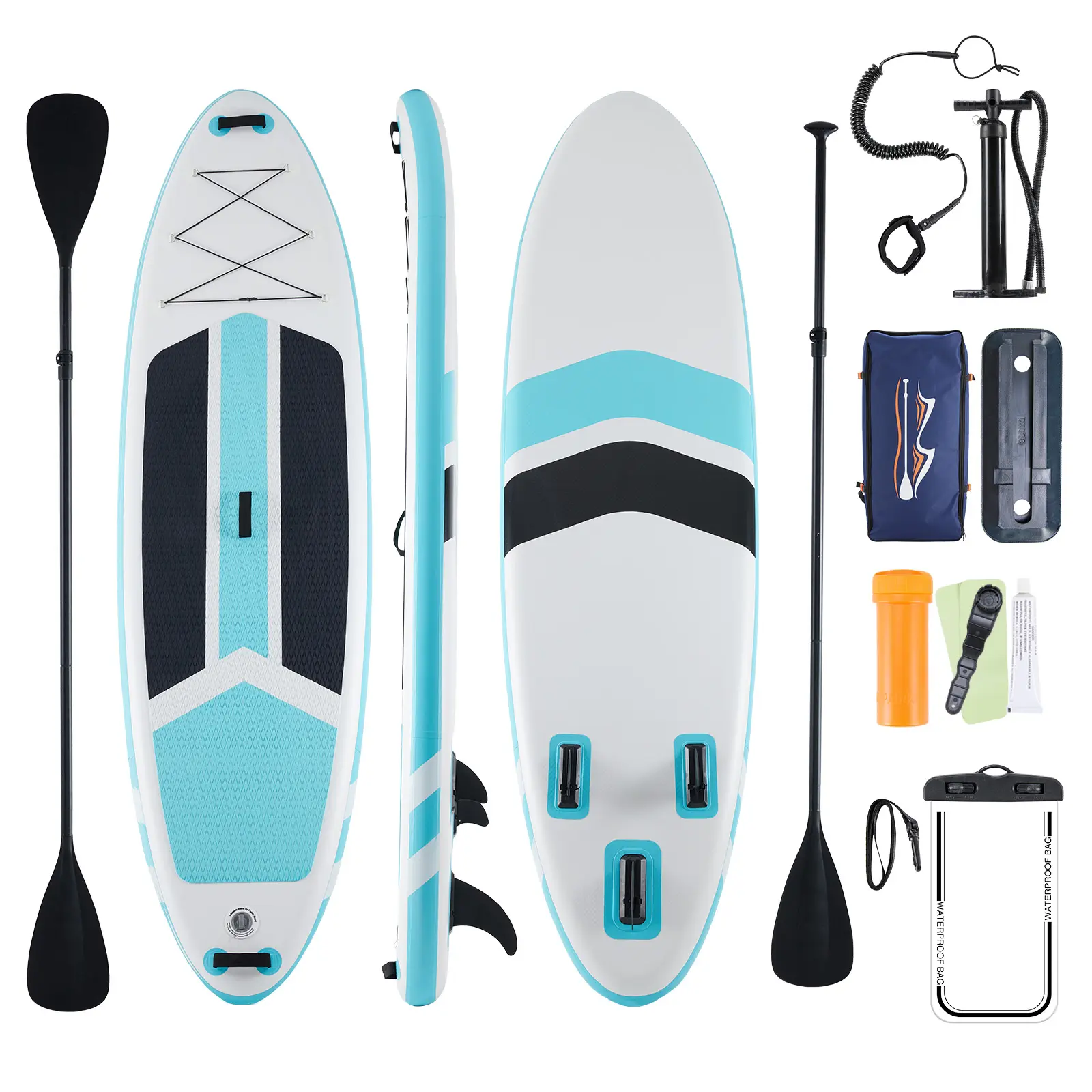 Inflatable Stand Up Paddle Boards 10 ft 5 in with Premium SUP Paddle Board Accessories, Wide Stable Design, Non-Slip Comfort Deck for Youth & Adults Outdoor White