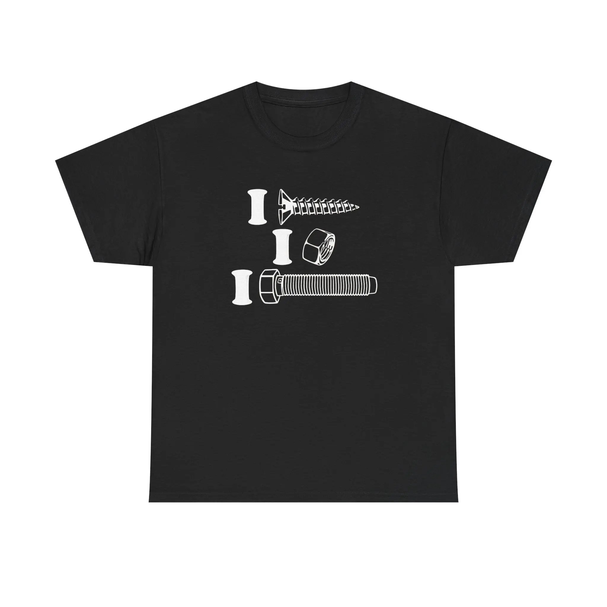 I Screw I Nut I Bolt Unisex Heavy Cotton Tee - Funny Shirt - Joke - Construction - Blue Collar - Gift for Men and Women