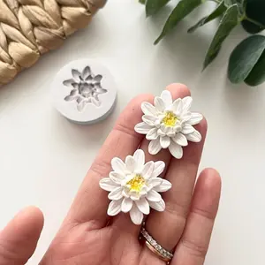 Flower Shaped Silicone Mold, 1 Count 3D Flower Shaped Fondant Mold, Dessert Plating Mold, Baking Mold for Cake, Cookie, Chocolate, DIY Kit