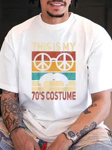 100% Cotton This Is My 70s Costume 70 Styles Men 70's Disco 1970s Outfit T-Shirt