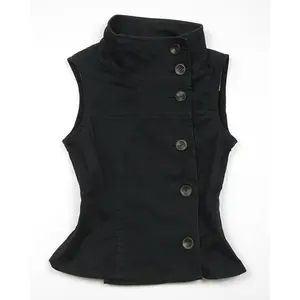 Y2K Harajuku Womens Crop Top Sexy Slim Casual Button-Down Sleeveless Turtleneck T-Shirt Goth Punk Rock Hip Hop Hottie Streetwear