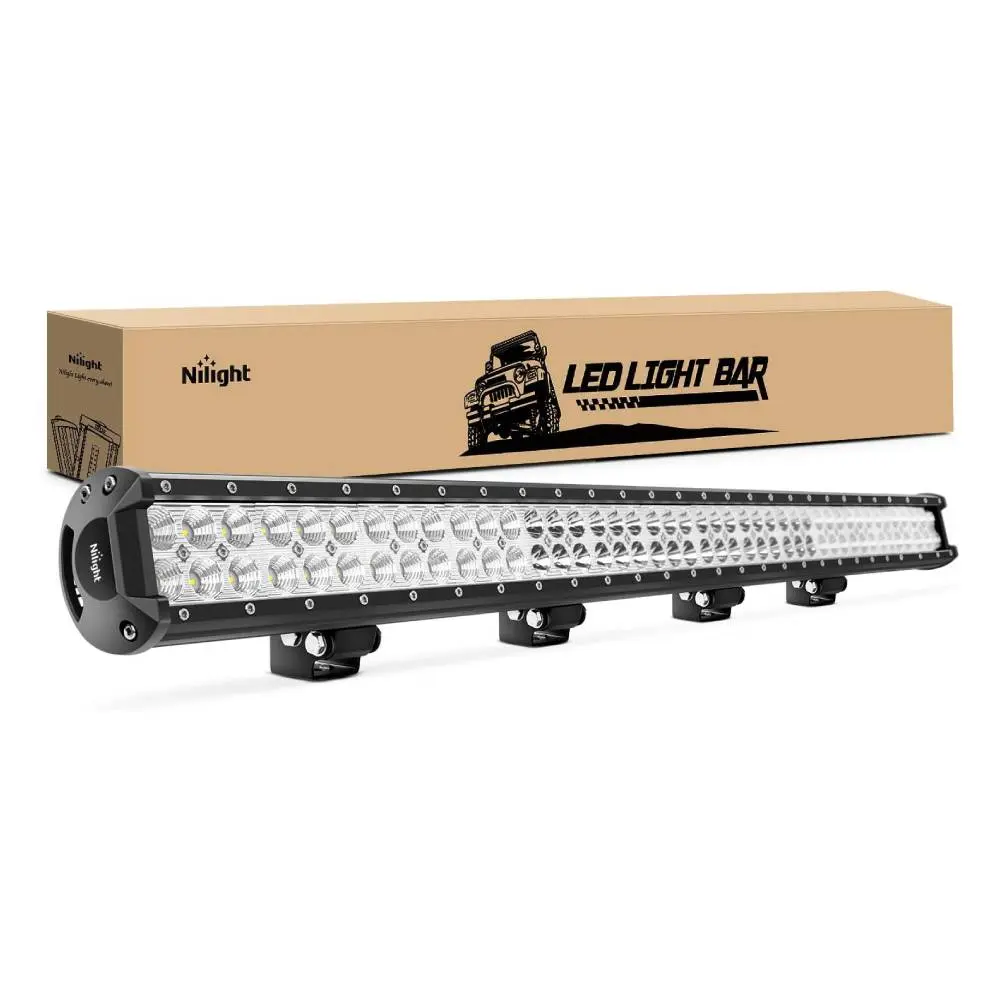 Nilight 39Inch 252W LED Light Bar, Spot-Flood Combo, 12V-24V Bright Illumination Off-Road Driving Work Light for Van, Pickup Truck