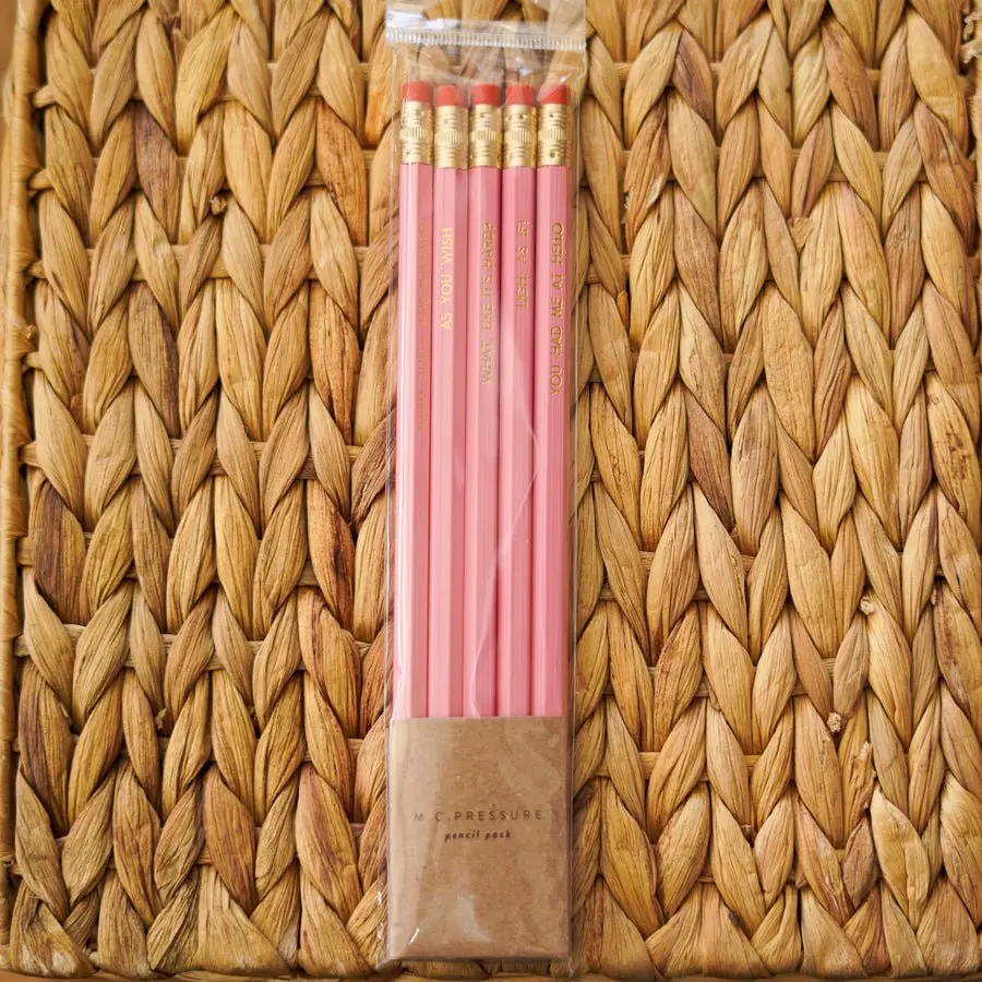 Rom-Com Pencil Pack - Pink & Gold