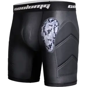 COOLOMG Youth Boys Baseball Sliding Shorts with Soft Athletic Cup Padded Compression Shorts for Football Lacrosse