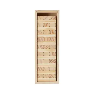 VEVOR Tumbling Timber Toy, 54 Blocks Tumble Tower Blocks Game, Pine Wood Tumbling Tower Game with Storage Crate, Wooden Stacking Game for 1 or More Players, Tumble Tower Family Game for Indoor/Outdoor