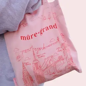 Mure + Grand Pink NY Illustration Tote Bag - Bestselling Design with Pink Color