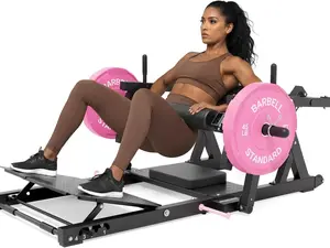 GWMD HRTQ Hip Thrust Machine 800LBS Plate-Loaded Glute Trainer with Adjustable Footboard Home Gym Strength & Glute Training Equipment for Enhanced Comfort & Stability