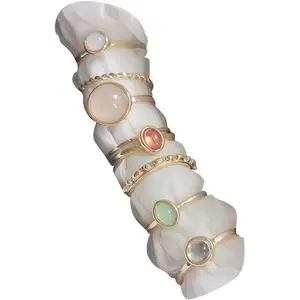 7-19pcs Silver Star Moon Knuckle Ring Set for Women Vintage Stackable Midi Finger Rings Set